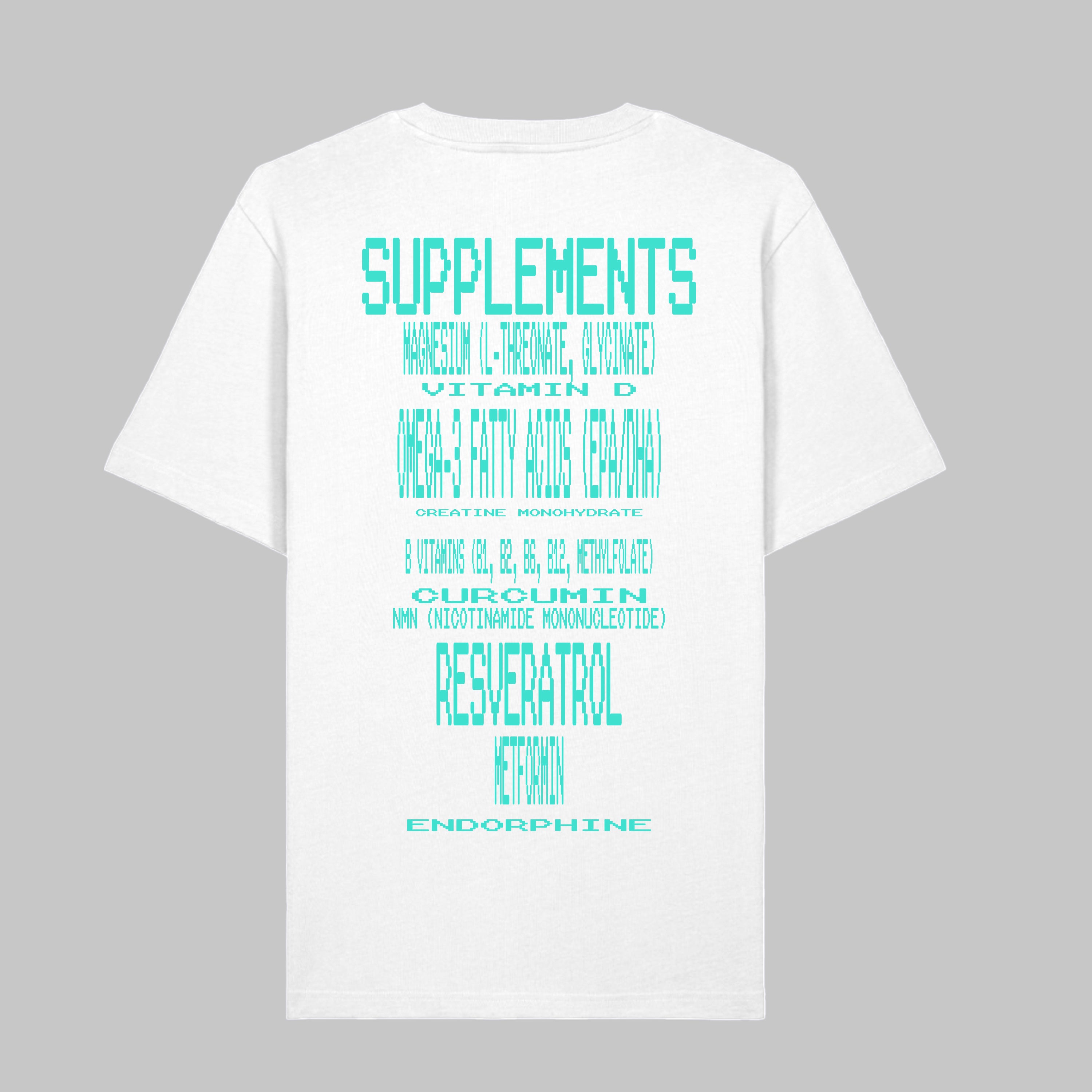 Angela Aux - white T-Shirt „Endorphine“